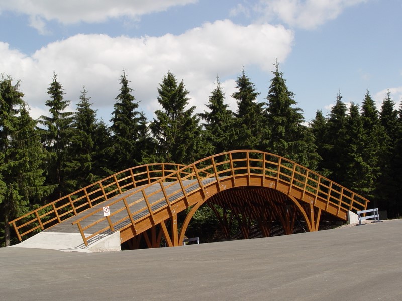 Brücke im Biathlonstadion in Oberhof