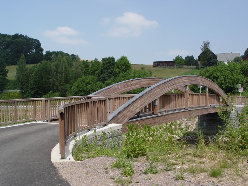 Мост через реку Цвикауер Мулде у «Силбервёше»